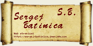 Sergej Batinica vizit kartica